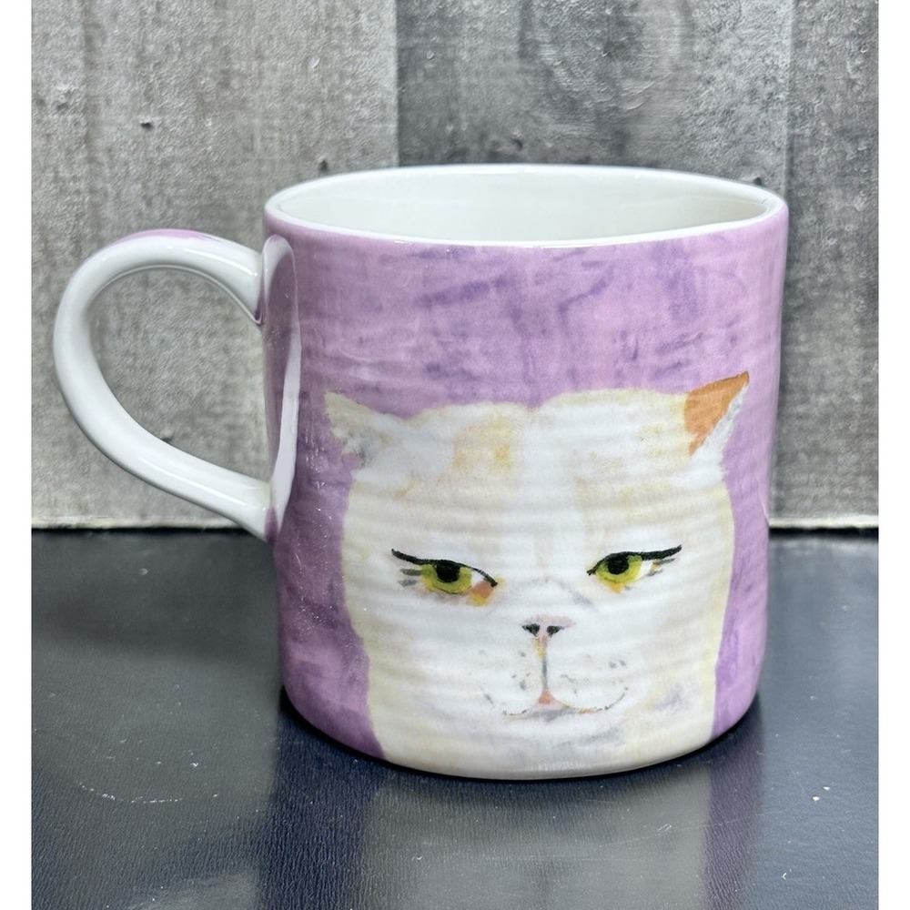 Anthropologie Cat Mug by Carole Akins - Sugar Cat Pink Coffee Tea Cup Kitty